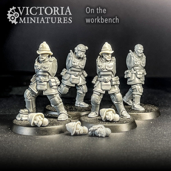 New heads for plastic Kasrkin.