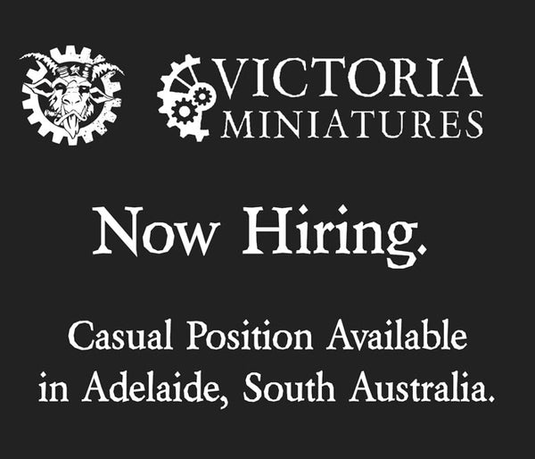 Victoria Miniatures Now Hiring, Casual Position in Adelaide South Australia.