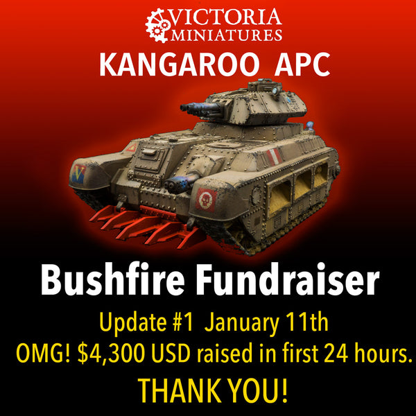 Victoria Miniatures Bushfire Fundraiser Update Jan 11.