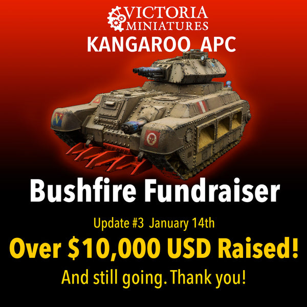 Victoria Miniatures Bushfire Fundraiser Update Jan 14.