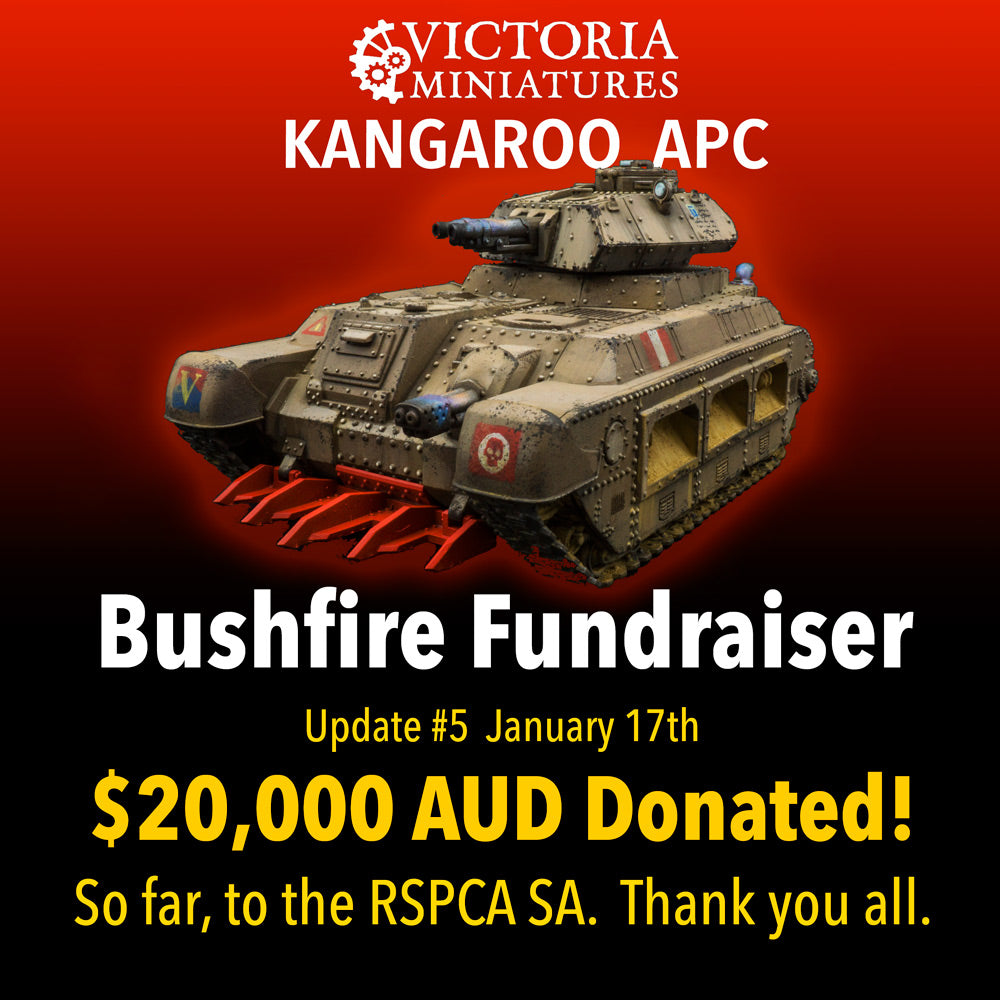 Victoria Miniatures Bushfire Fundraiser Update Jan 20.