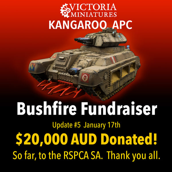 Victoria Miniatures Bushfire Fundraiser Update Jan 20.