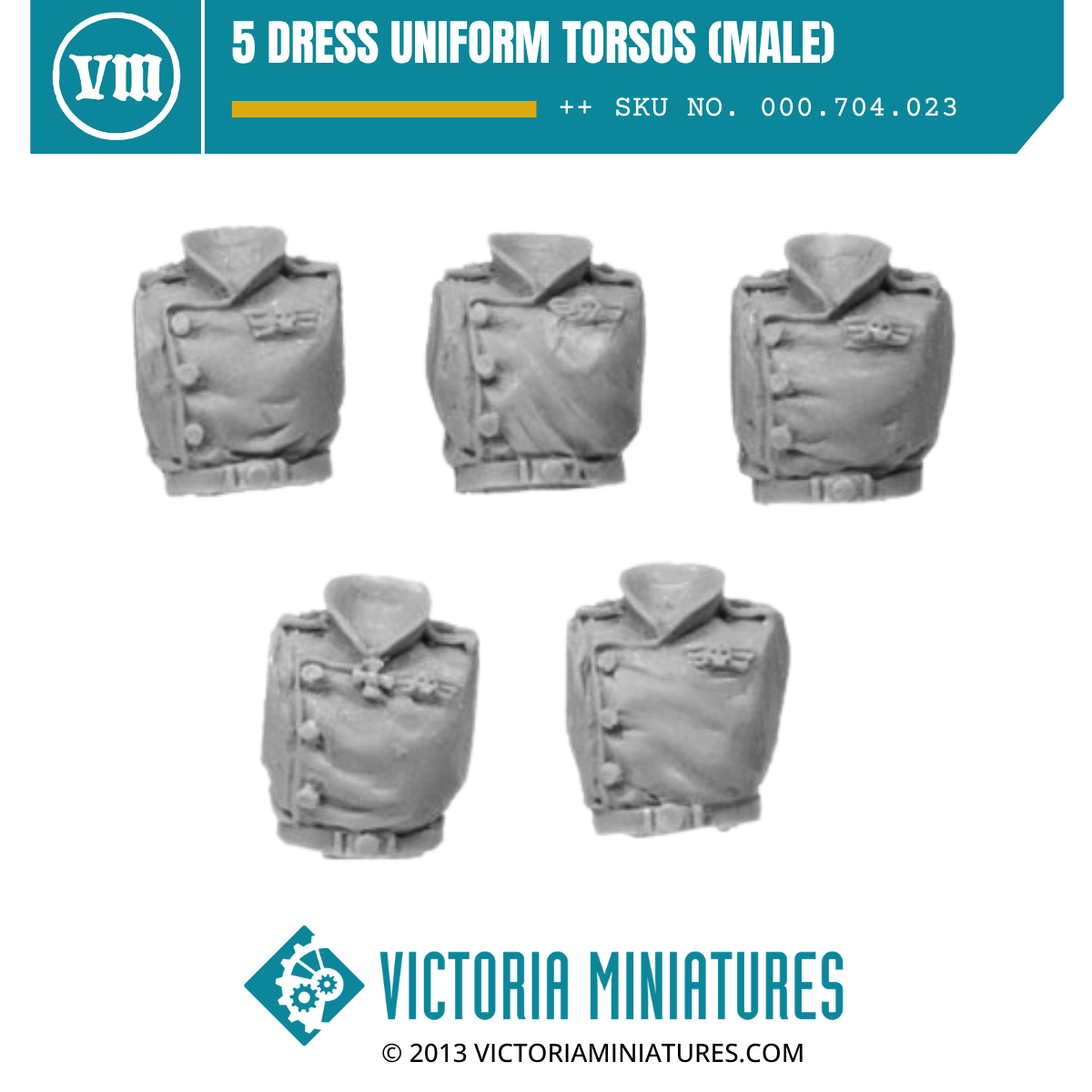 5 Dress Uniform Torsos (male)
