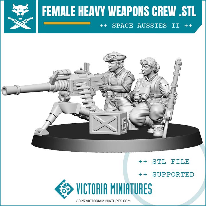 Devils's Female Modular Heavy Weapons Crews .STL Download