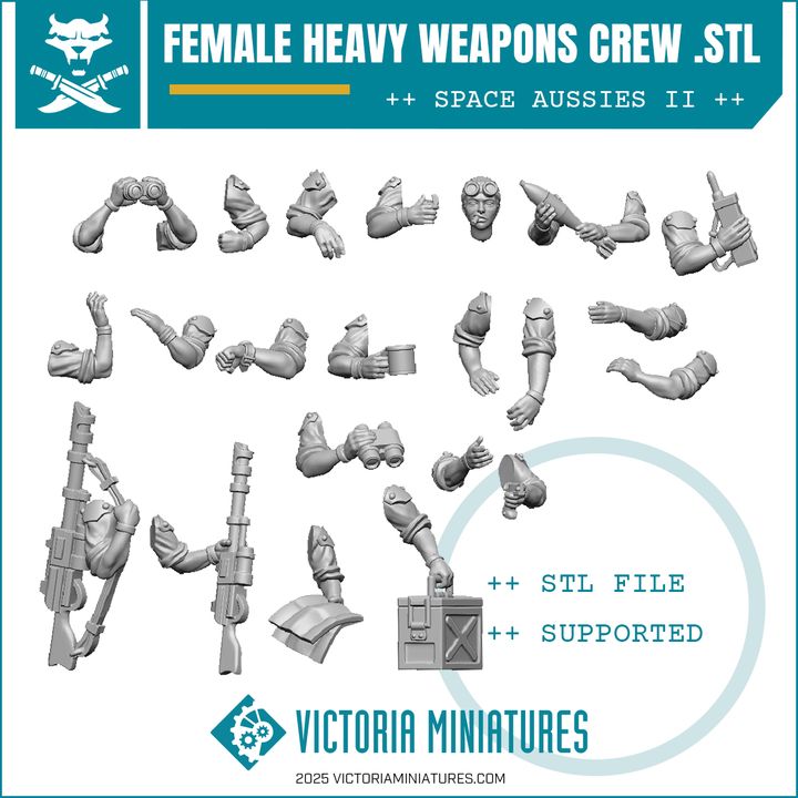 Devils's Female Modular Heavy Weapons Crews .STL Download