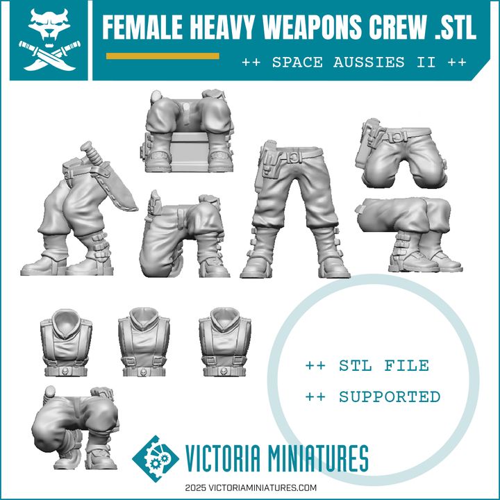 Devils's Female Modular Heavy Weapons Crews .STL Download