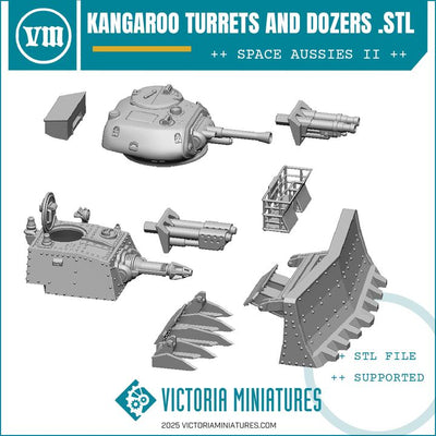 Kangaroo APC Turrets and Dozers .STL Download