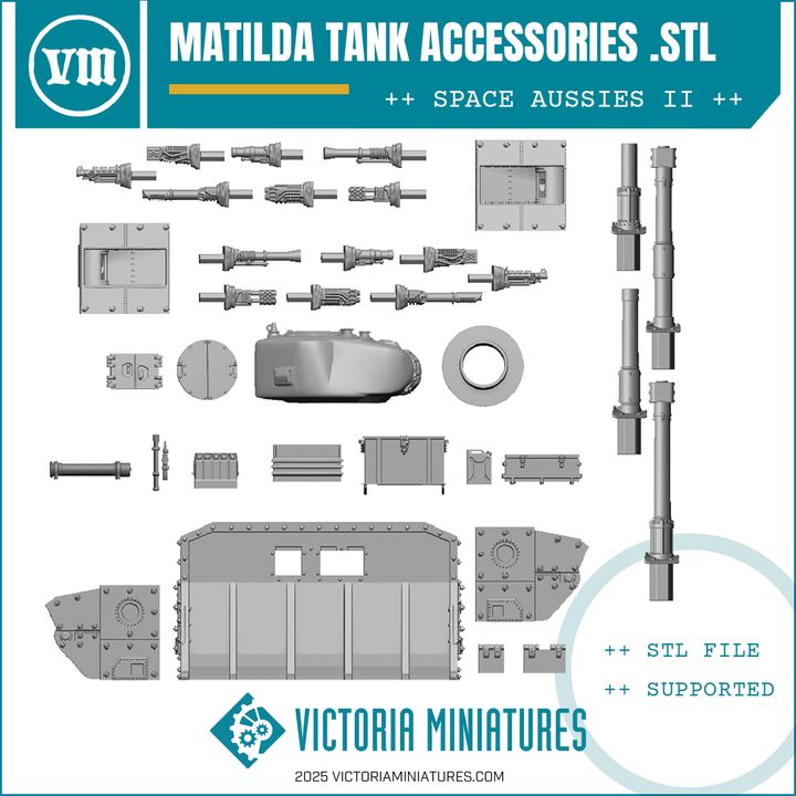 Matilda Tank Accessories .STL Download