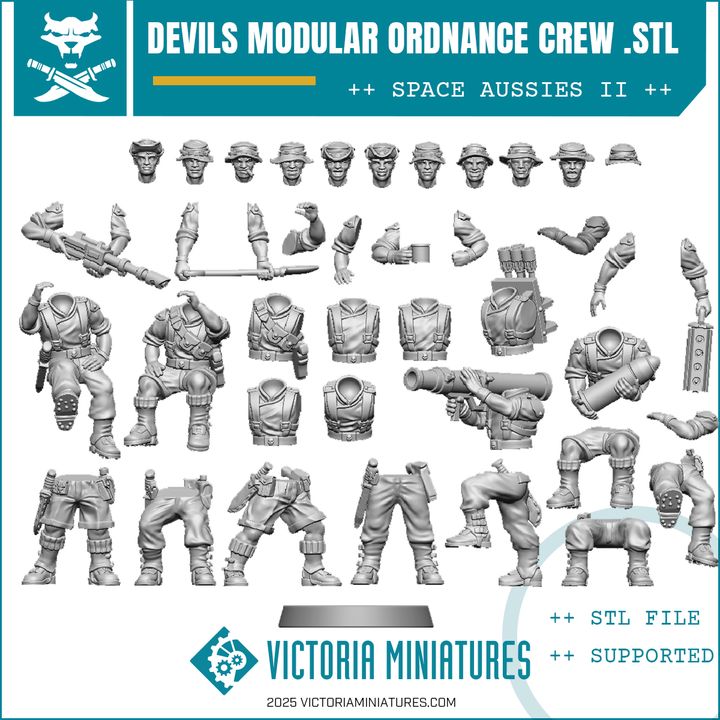Devil's Modular Ordnance Crew .STL Download
