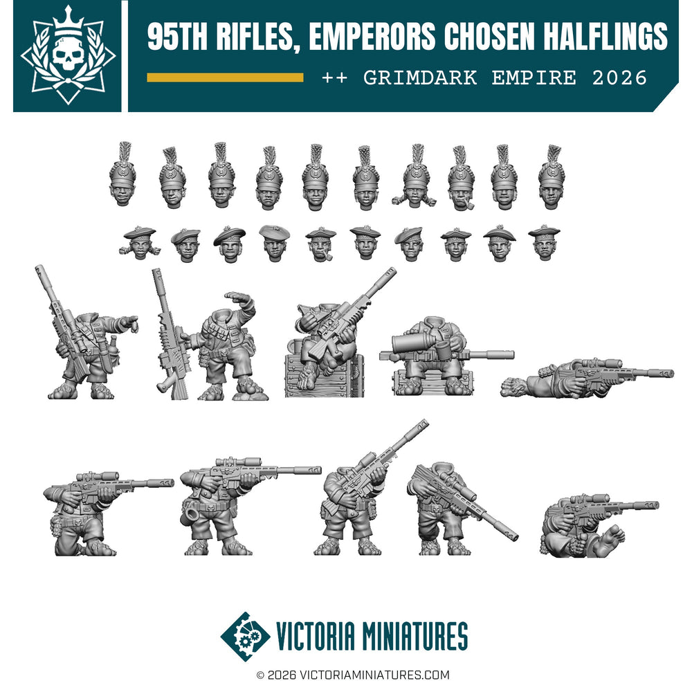 95th Rifles Emperor's Chosen Halflings Victoria Miniatures