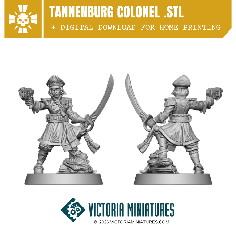 Tannenburg Colonel .STL Download Victoria Miniatures