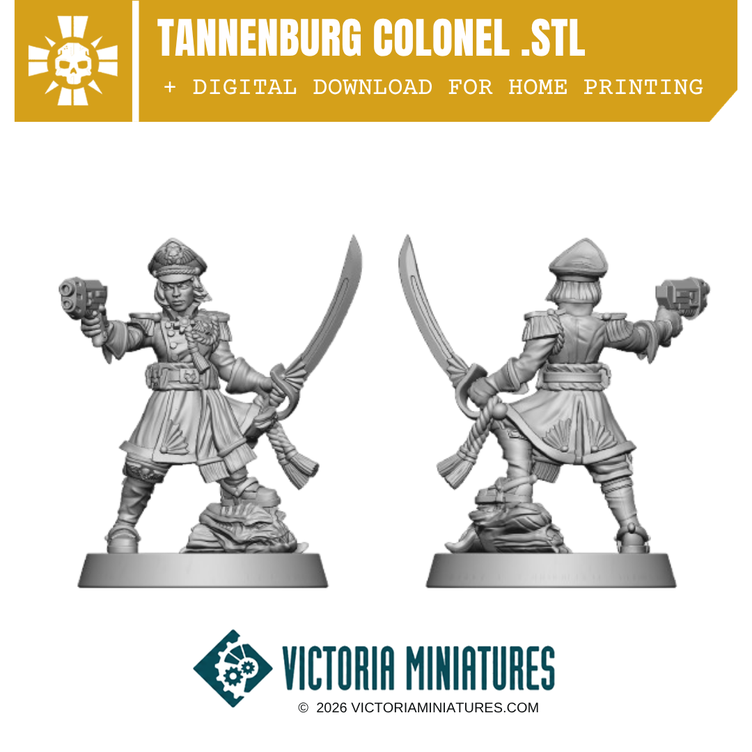 Tannenburg Colonel .STL Download Victoria Miniatures