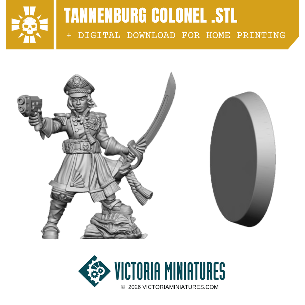 Tannenburg Colonel .STL Download Victoria Miniatures