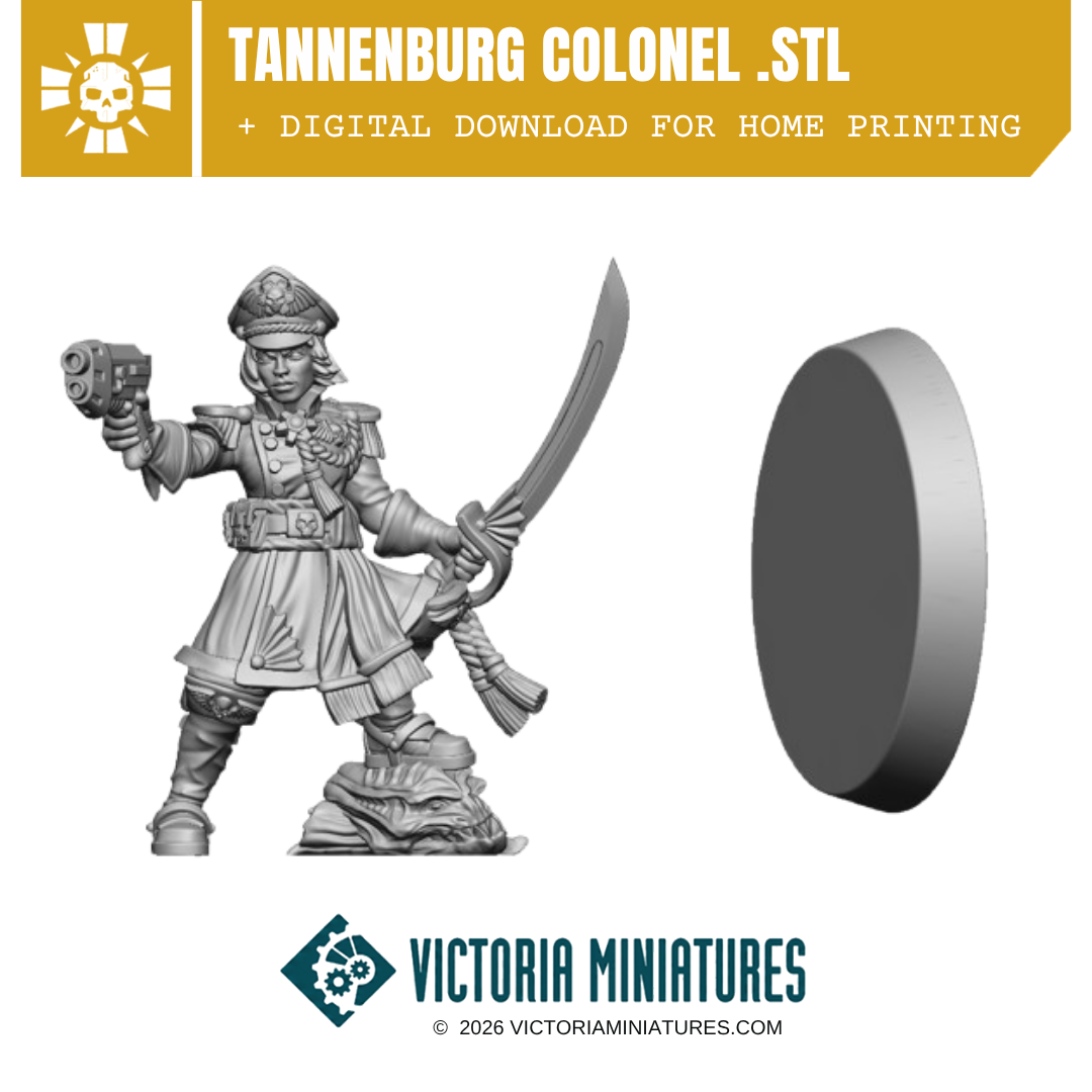 Tannenburg Colonel .STL Download Victoria Miniatures