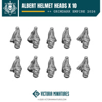 Albert Helmet Heads (Male) Victoria Miniatures