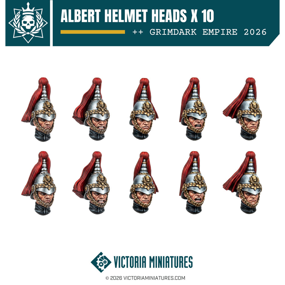 Albert Helmet Heads (Male) Victoria Miniatures