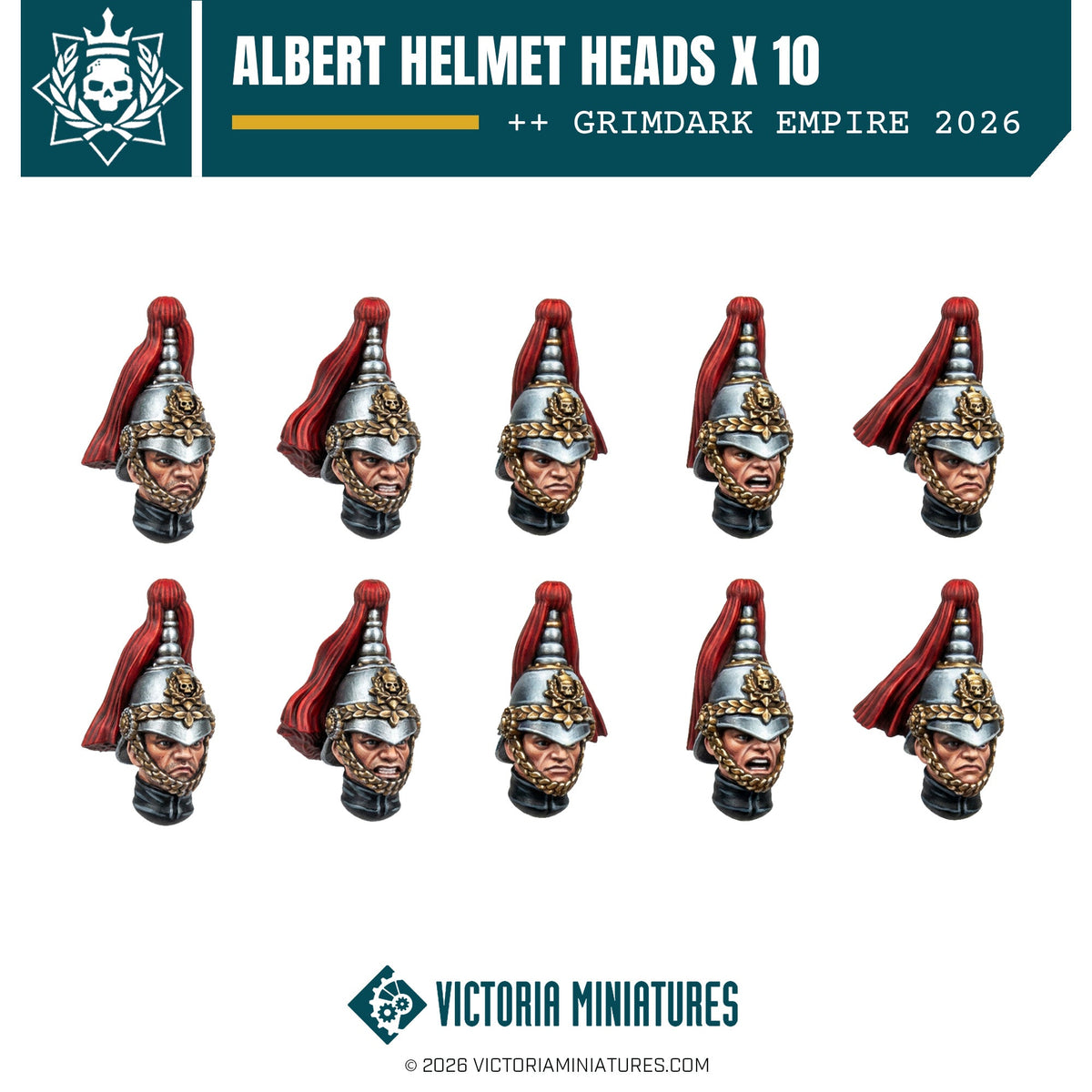 Albert Helmet Heads (Male) Victoria Miniatures