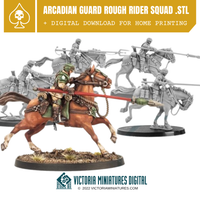 Arcadian Guard Rough Rider Squad .STL Download Victoria Miniatures
