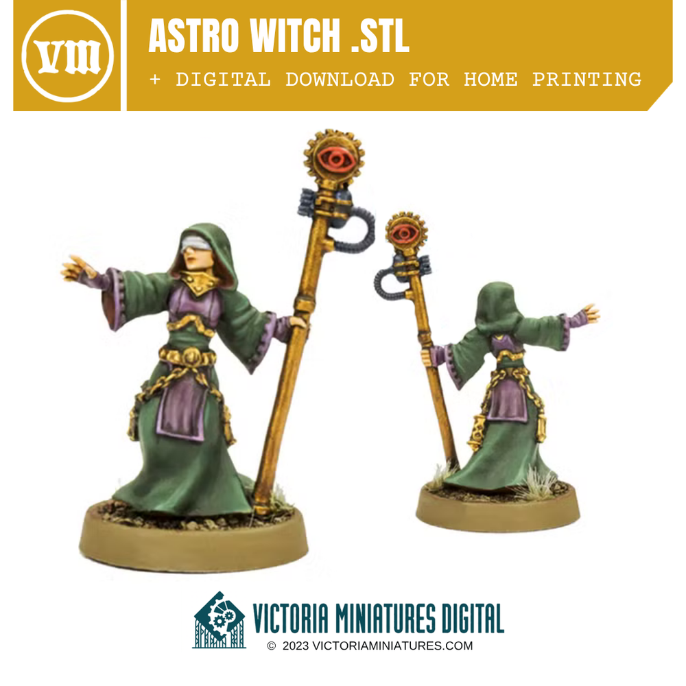 Astro Witch .STL Download Victoria Miniatures