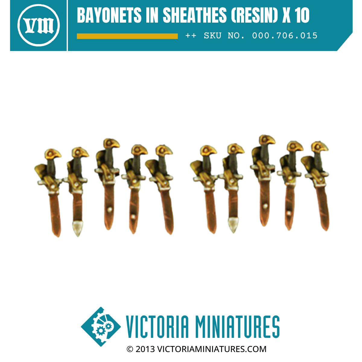 Bayonets in Sheathes (resin) x 10