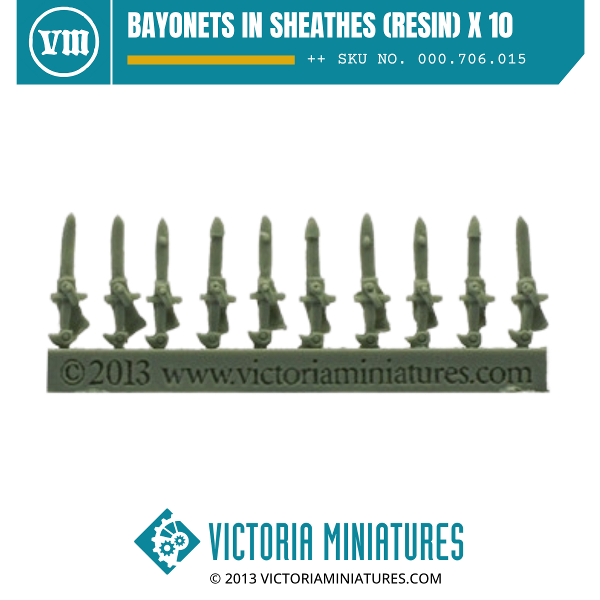 Bayonets in Sheathes (resin) x 10