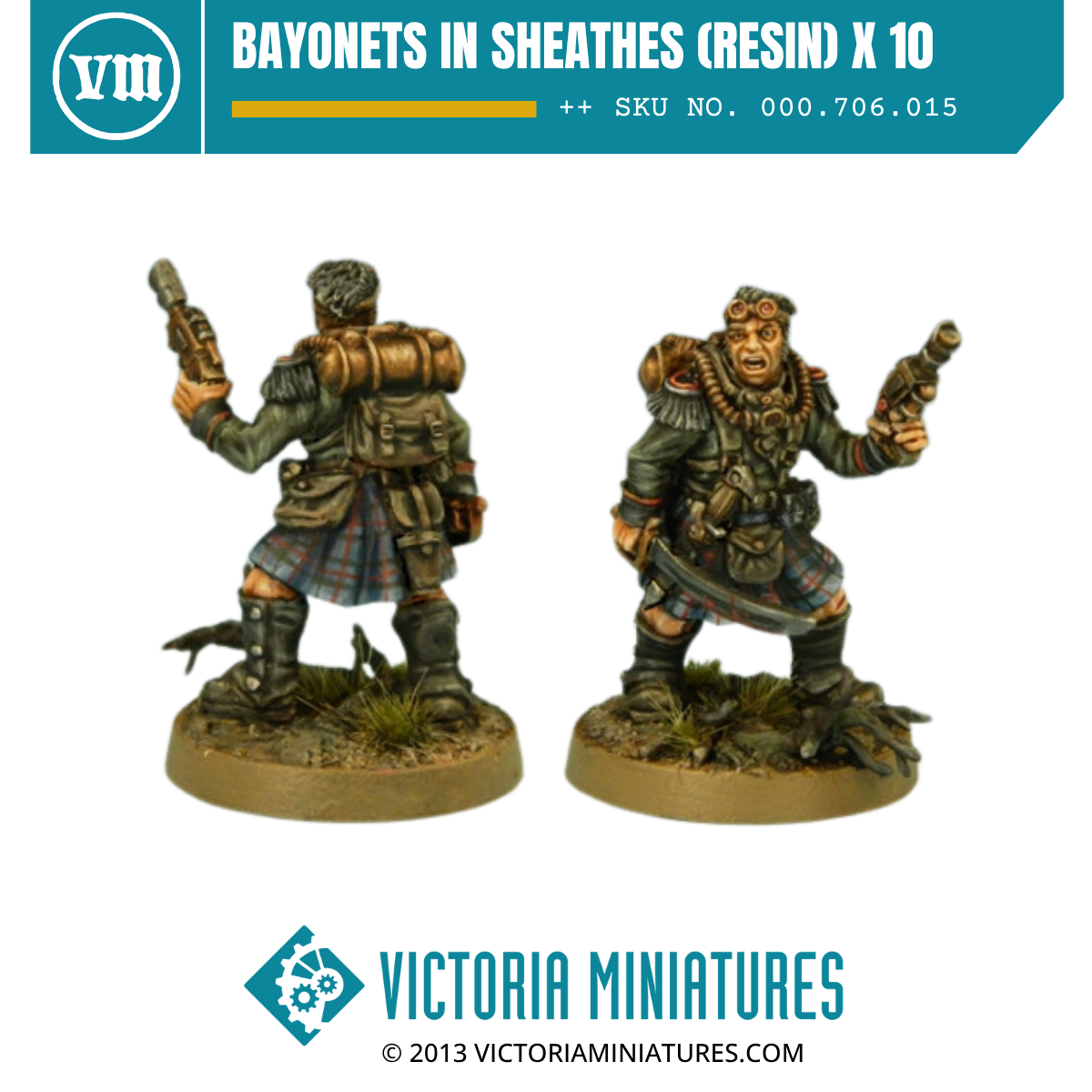Bayonets in Sheathes (resin) x 10