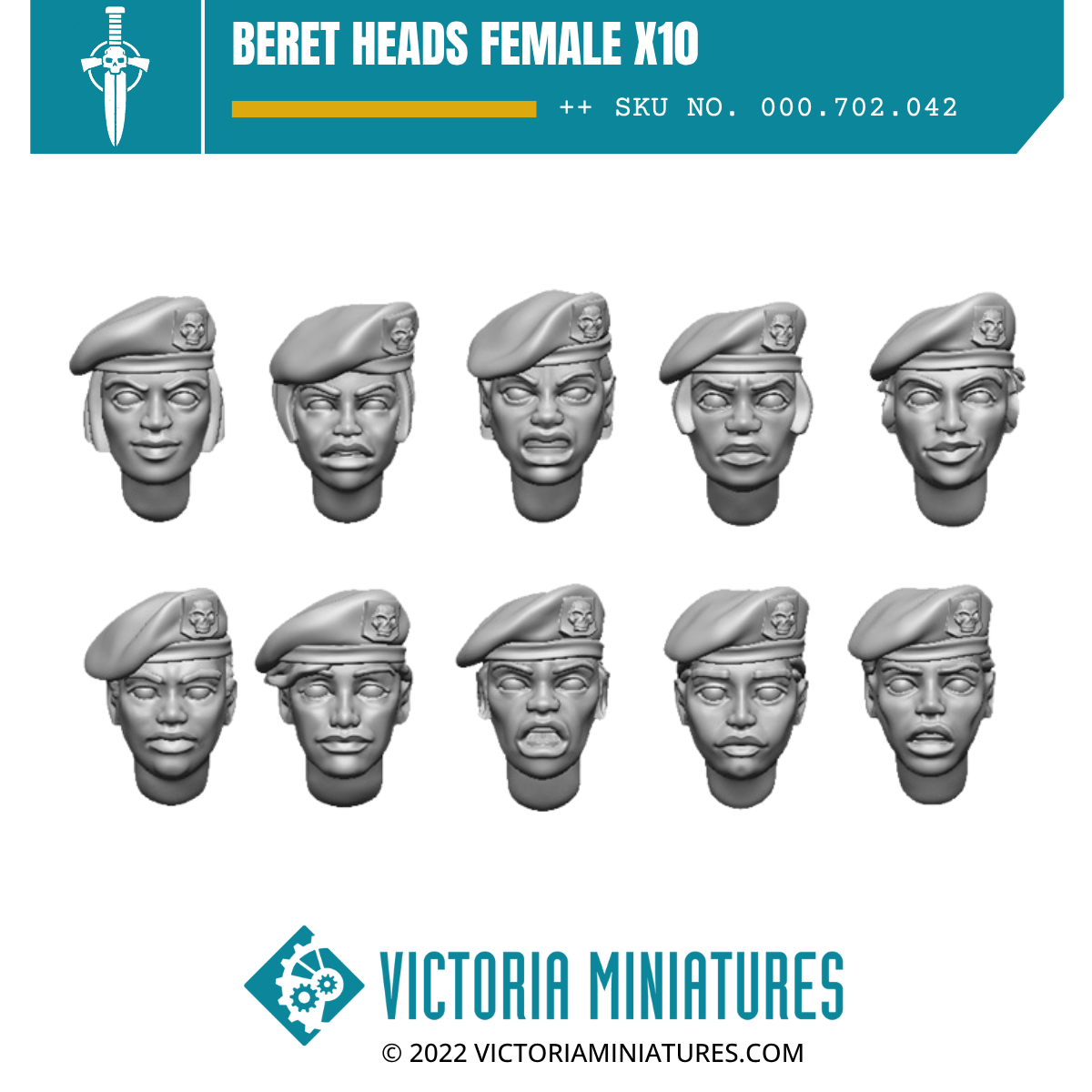 Beret Heads Female x10