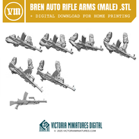 Bren Auto Rifle Arms (Male) .STL Download Victoria Miniatures