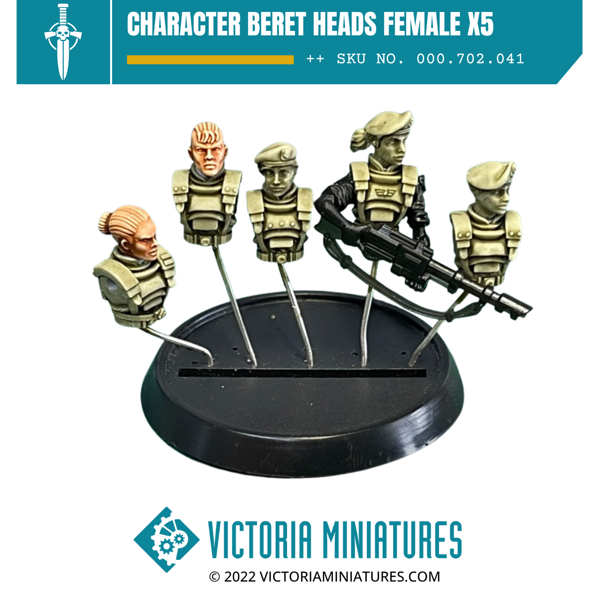 Character Beret Heads Female x5