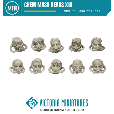 Chem Mask Heads x10