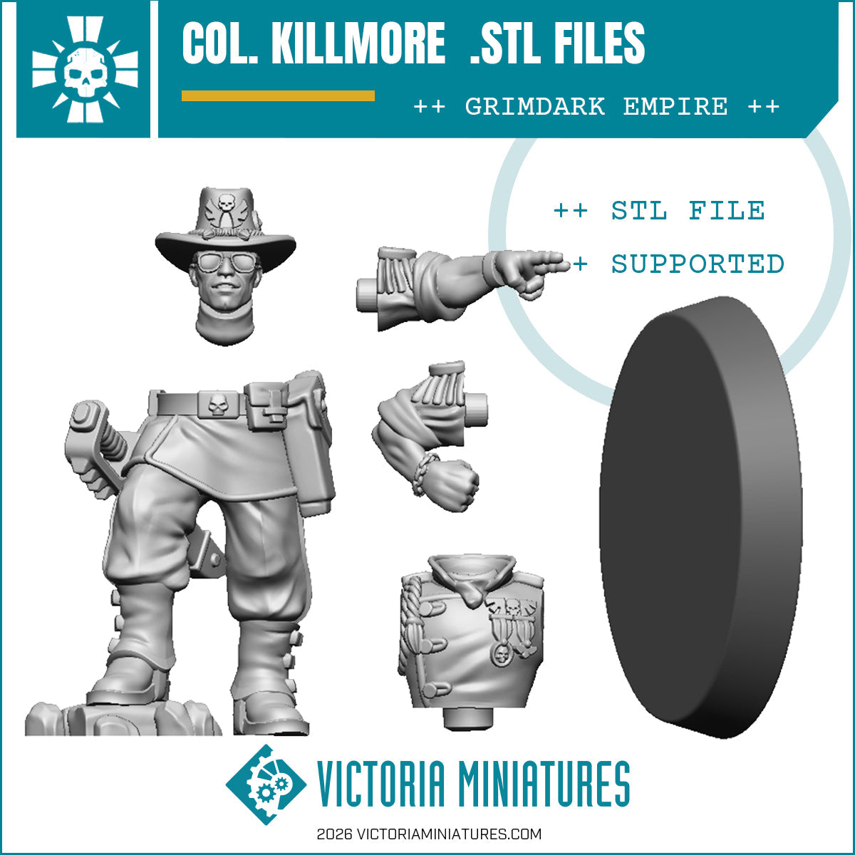 Col. Killmore. AdeptiCon 2026 STL Victoria Miniatures
