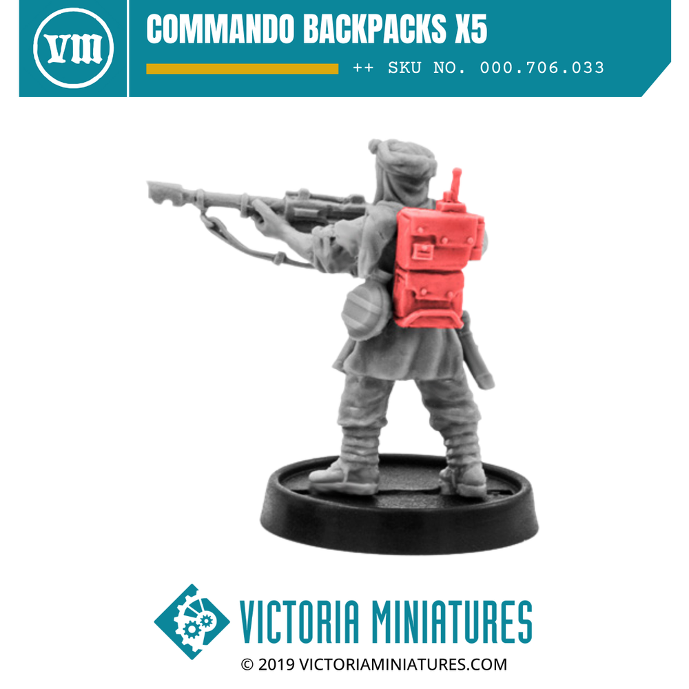 Commando backpacks x5