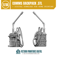 Comms Backpack .STL Download Victoria Miniatures