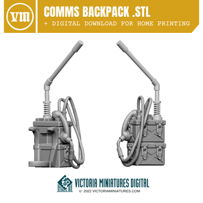 Comms Backpack .STL Download Victoria Miniatures