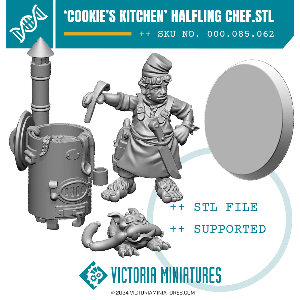 Cookie's Kitchen. Halfling Chef .STL Download