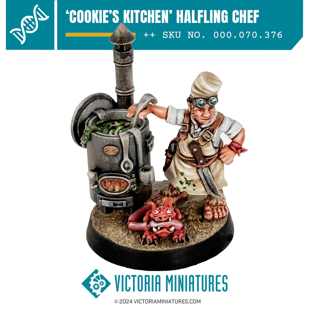 cooking for halflings and monsters Cookie's Kitchen. Halfling Chef – Victoria Miniatures