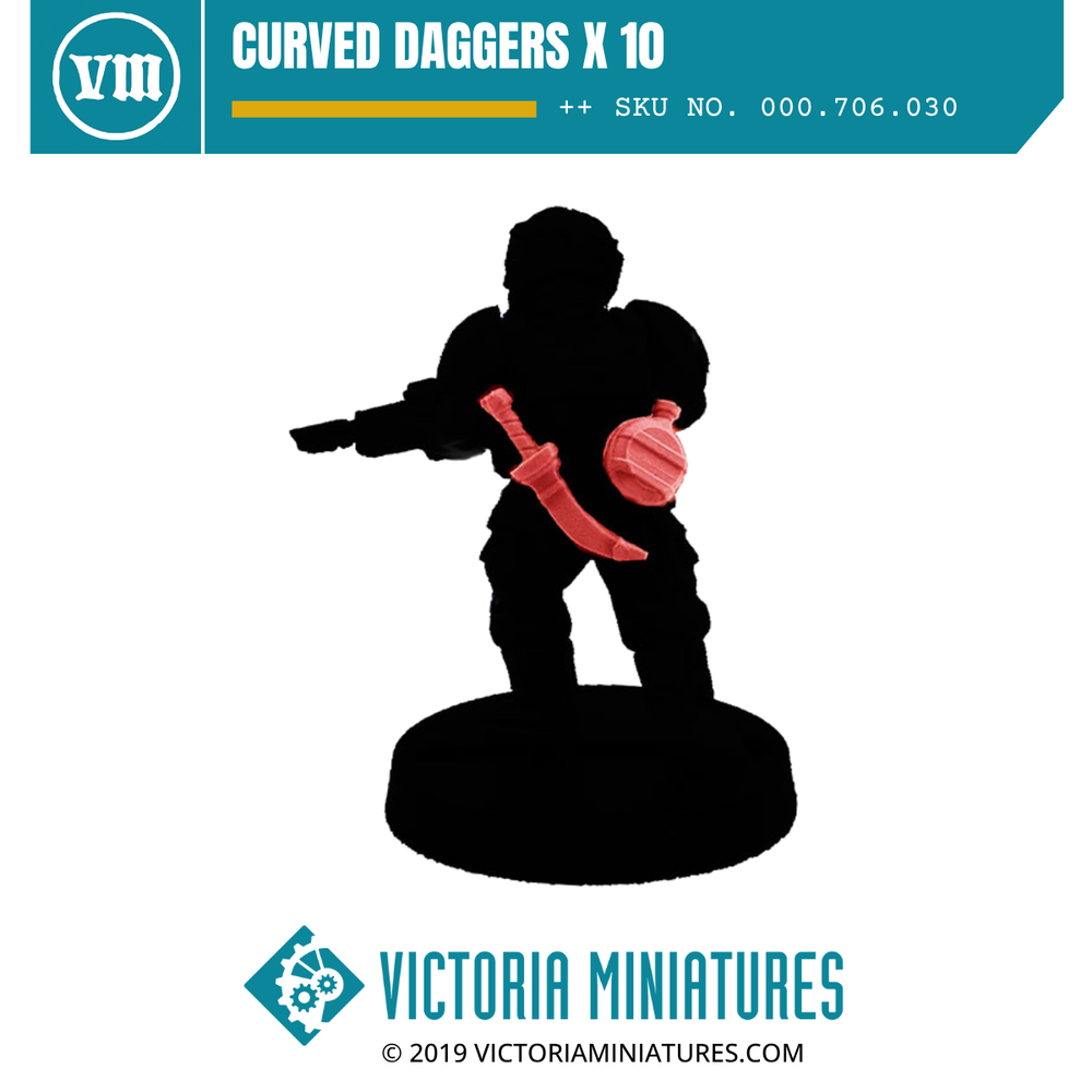 Curved Daggers x 10