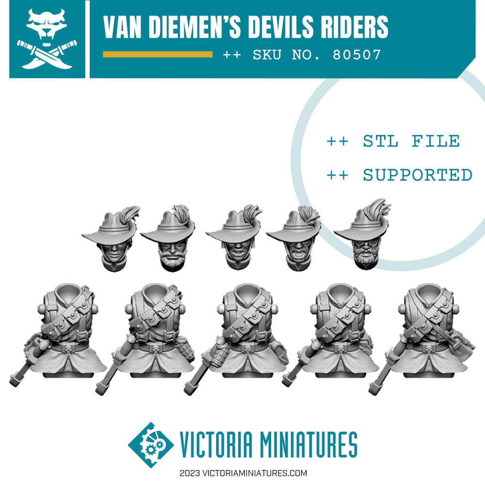 Van Diemen's World Devils Rough Rider Squad .STL Download