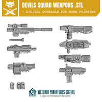 Van Diemen's World Devils Weapons .STL Download Victoria Miniatures