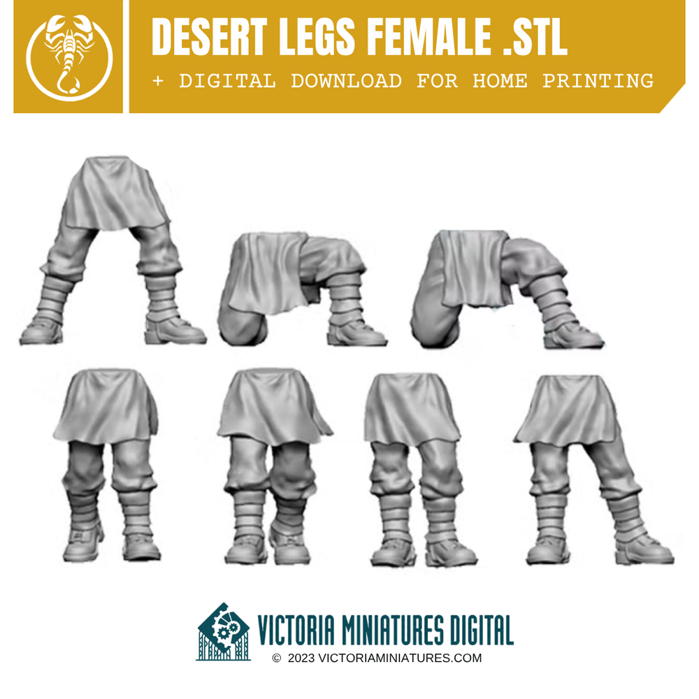 Desert Legs Female .STL Download Victoria Miniatures