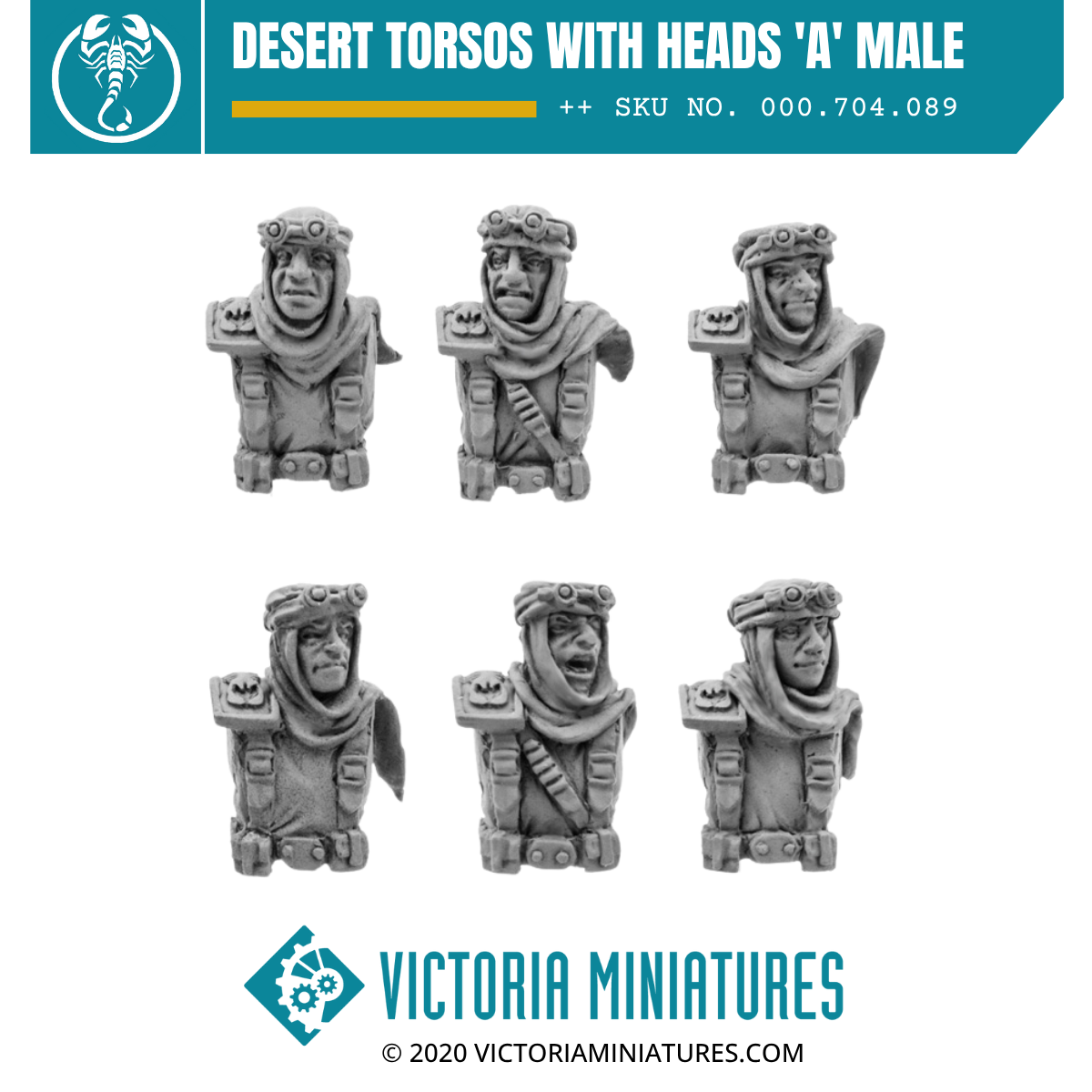 Desert Torsos with Heads 'A' Male