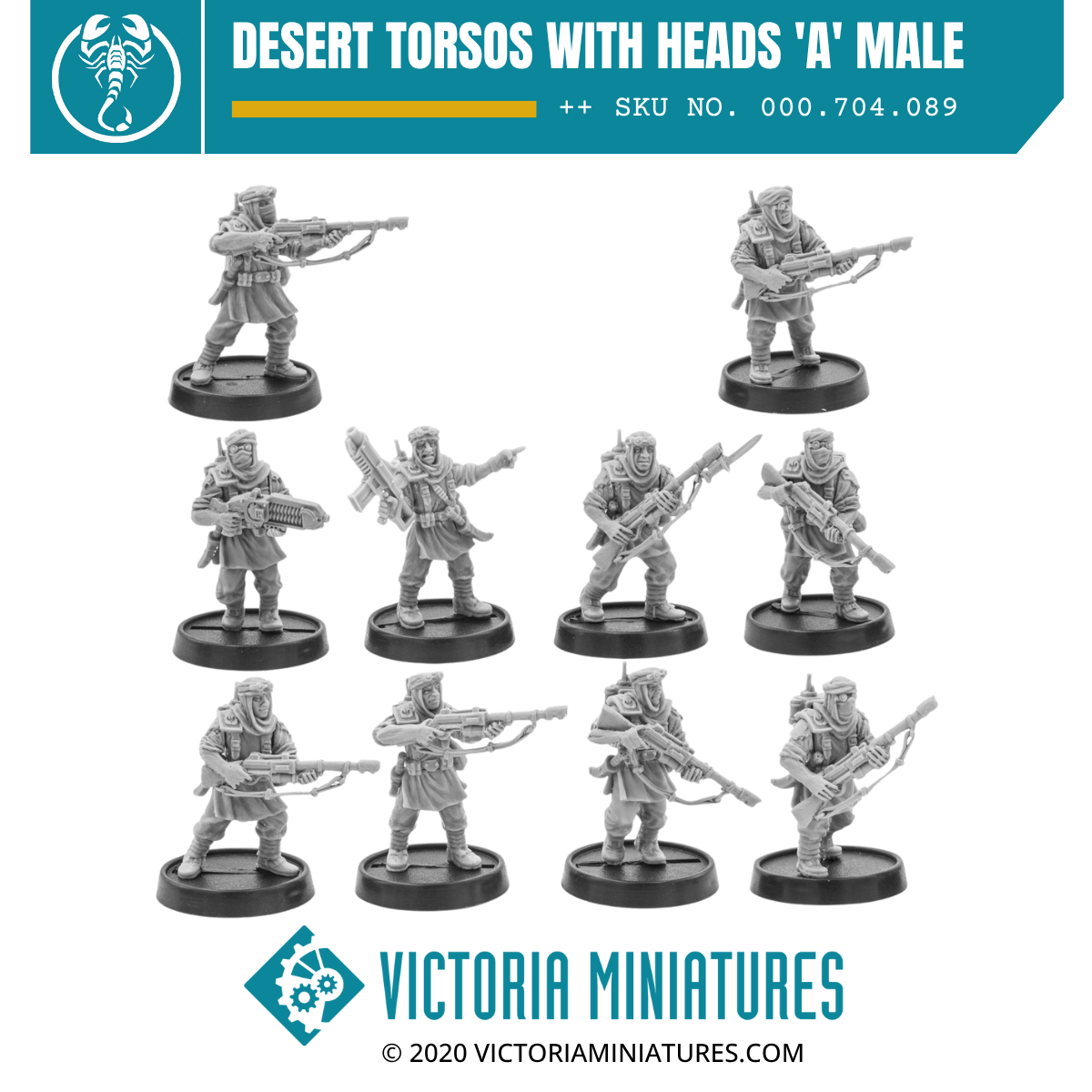 Desert Torsos with Heads 'A' Male