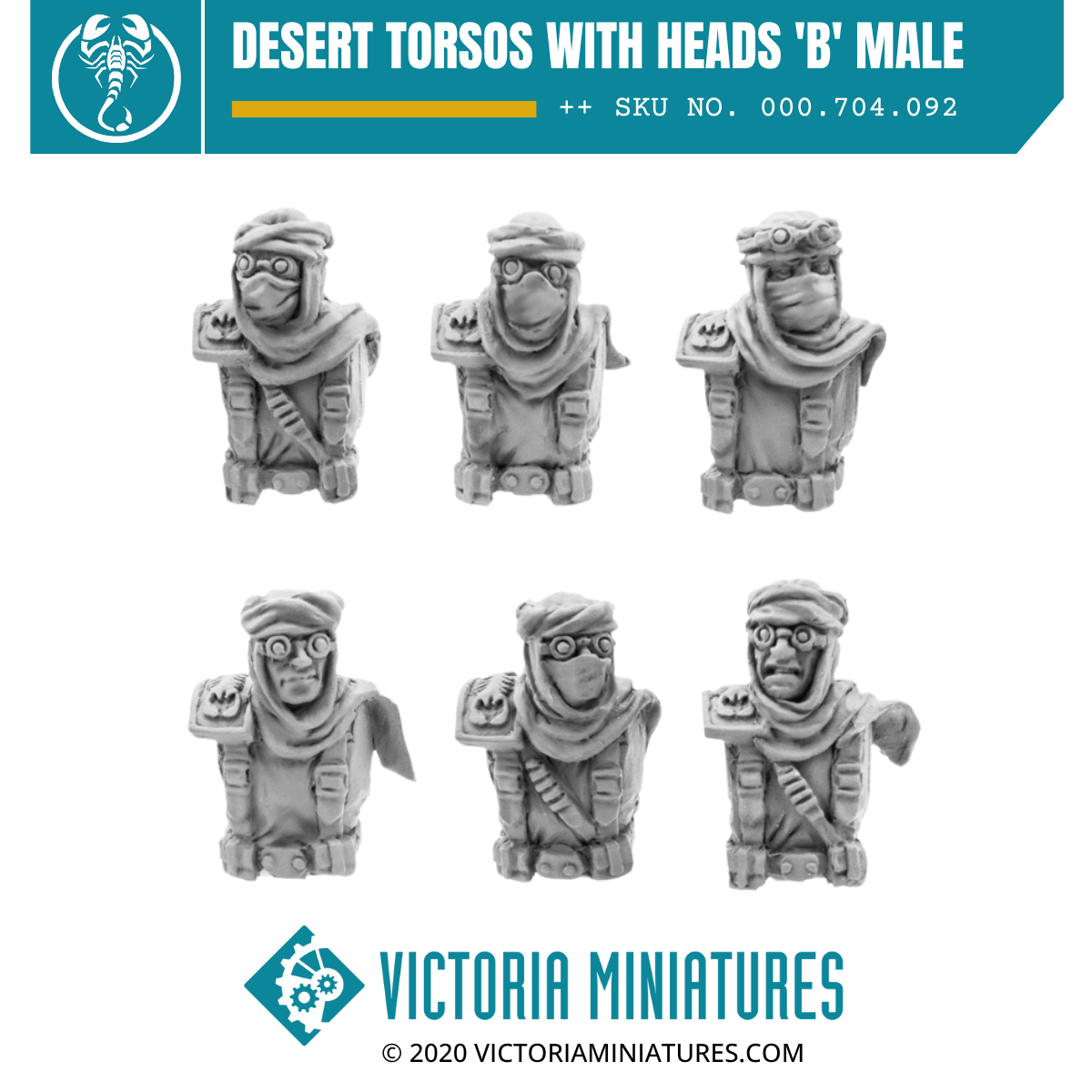 Desert Torsos with Heads 'B' Male