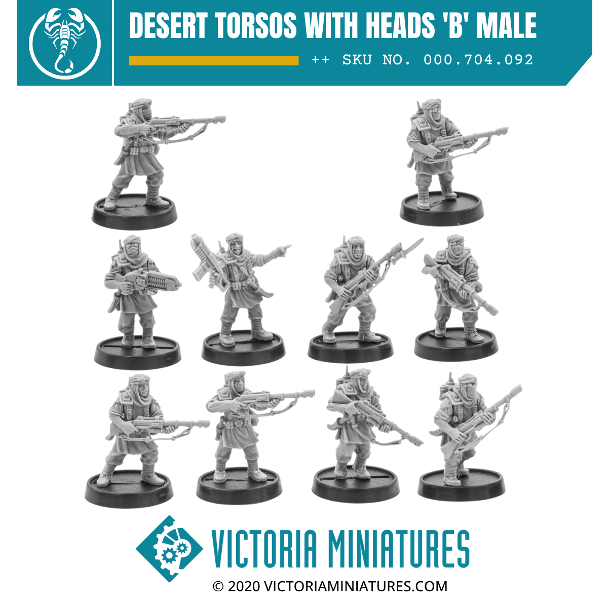 Desert Torsos with Heads 'B' Male