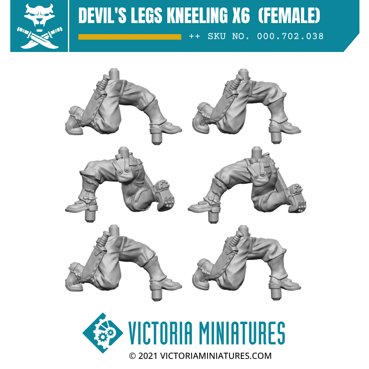 Devil's Legs Kneeling x6  (Female)