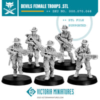 Van Diemen's World Devils 10 Woman Squad .STL Download