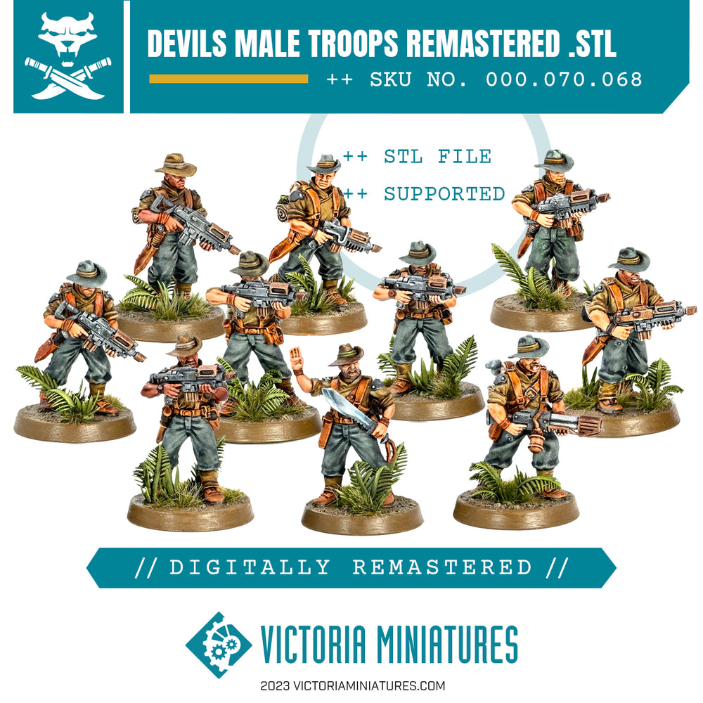 Van Diemen's World Devils 10 Man Squad .STL Download