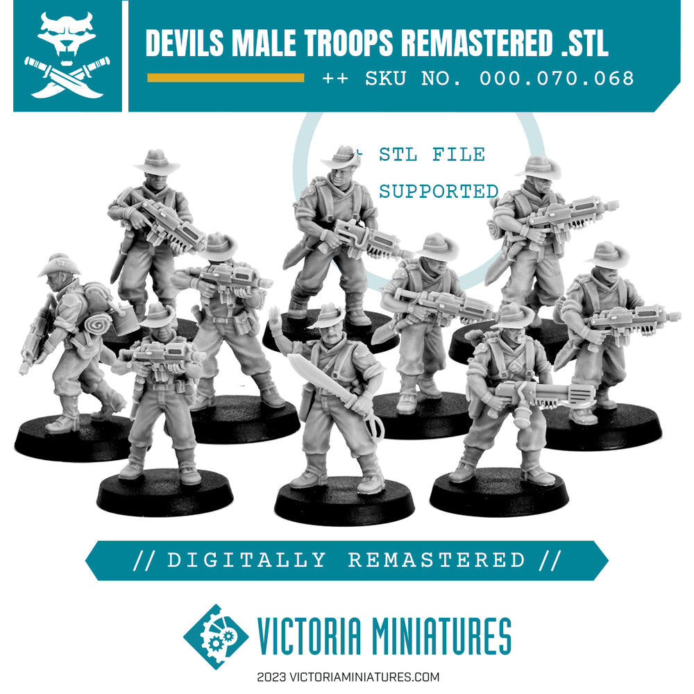 Van Diemen's World Devils 10 Man Squad .STL Download