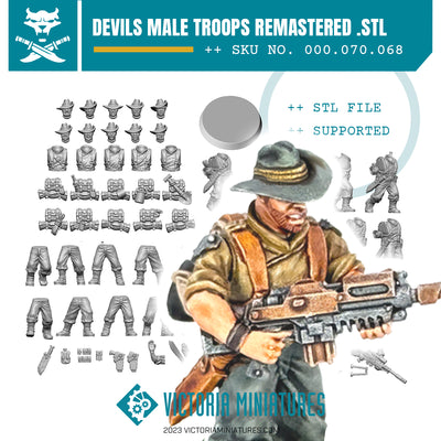 Van Diemen's World Devils 10 Man Squad .STL Download