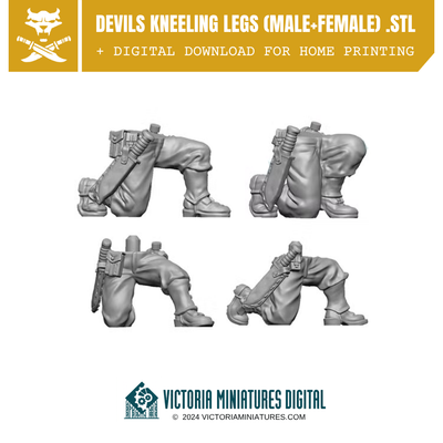 Devils Kneeling Legs Male and Female .STL Download Victoria Miniatures